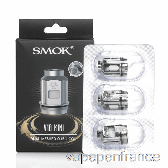 Smok Tfv18 Mini Bobines De Remplacement 0,15ohm Double Tfv18 Mini Bobines De Maille Stylo Vape